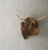 Hand-Woven Wall Art Sculpture | Highland Cattle Design | Rustic Handmade Home Decor | 11.8 × 8.6 in