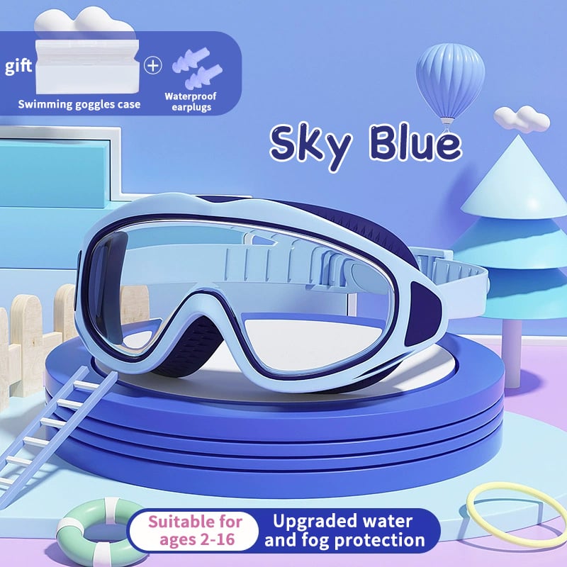 Last Day Special: 49% off on waterproof and anti-fog HD swimming goggles for kids with large frame