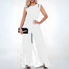 Sleeveless Jumpsuit with Wide Legs for Women | Summer