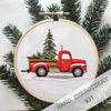 Christmas Embroidery Kit | Winter Snowy Village Pattern | Beginner Craft Set with Hoop & Threads
