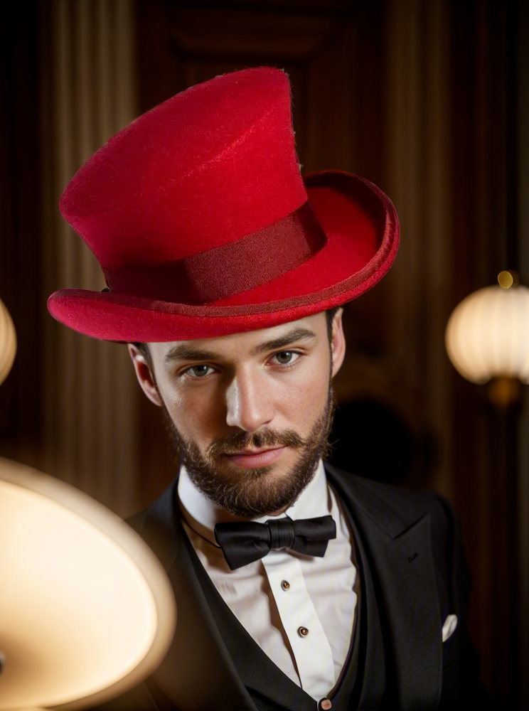 Men’s Asymmetric Top Hat | 100% Wool | Handcrafted Artisan Design