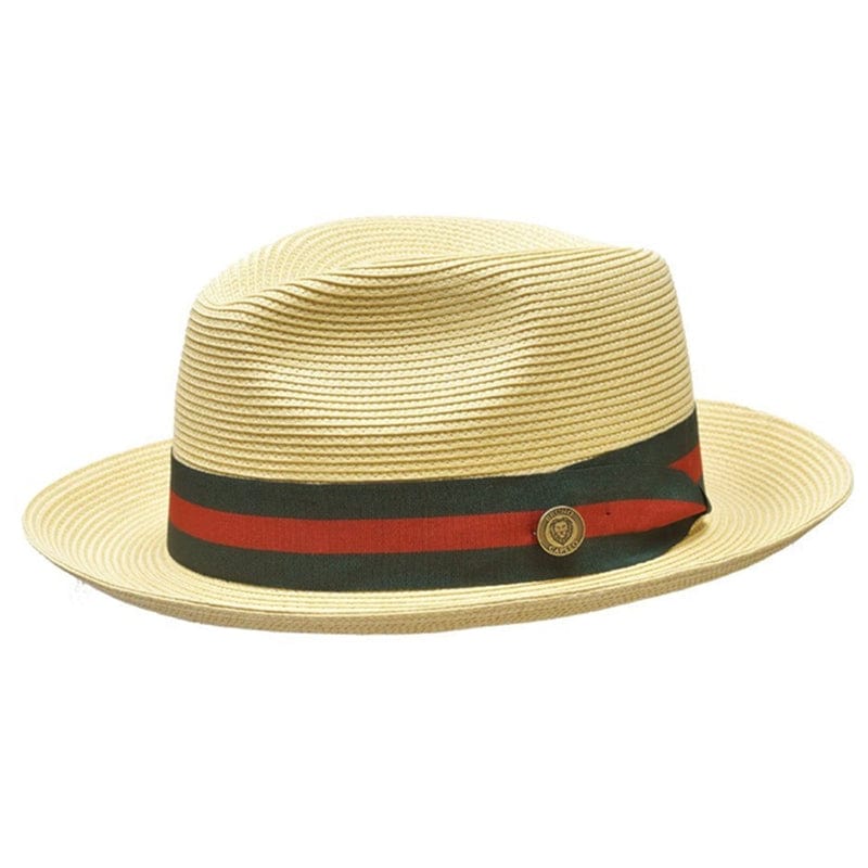 Men’s Fedora Hat | Lightweight Natural Poly Braid | 2.25" Snap Brim | Grosgrain Band & Cotton Sweatband