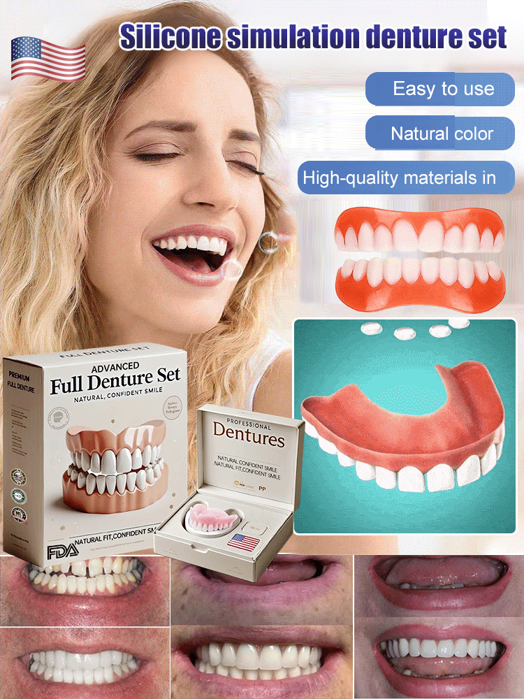 Premium Denture Set | Custom Mold Fit | Natural-Look False Teeth | Comfortable All-Day Wear