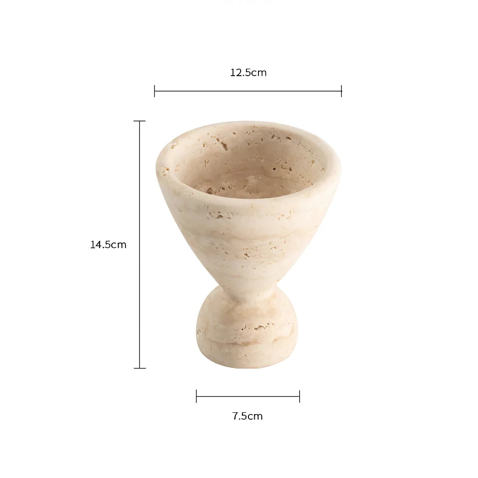 Handcrafted Travertine Stone Incense Burner