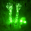 Halloween Yard Decoration | Light-Up Skull & Skeleton Arms | 8-Mode LED Outdoor Prop