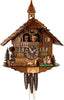 Wooden Cuckoo Clock | Handcrafted Black Forest Chalet | Musical Pendulum Design