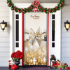 Christmas Door Cover | Santa & Gingerbread Design | Festive Entrance Decoration | Easy Installation | 36×80 in