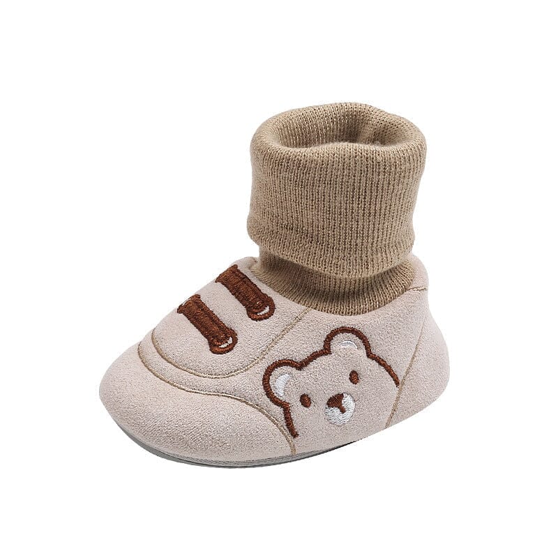 Baby Winter Booties | Soft Knitted Cotton Shoes | Anti-Slip & Warm Plush Lining | FluffyToes™