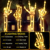 Halloween Yard Decoration | Light-Up Skull & Skeleton Arms | 8-Mode LED Outdoor Prop
