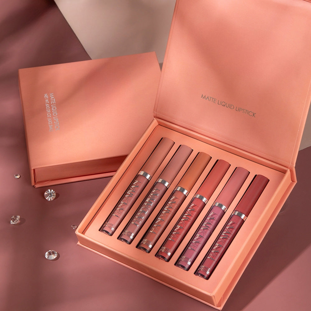 Matte Lipstick Set | 6 Long-Lasting Shades | Avocado Oil & Vitamin E | Smudge-Proof