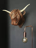 Hand-Woven Wall Art Sculpture | Highland Cattle Design | Rustic Handmade Home Decor | 11.8 × 8.6 in