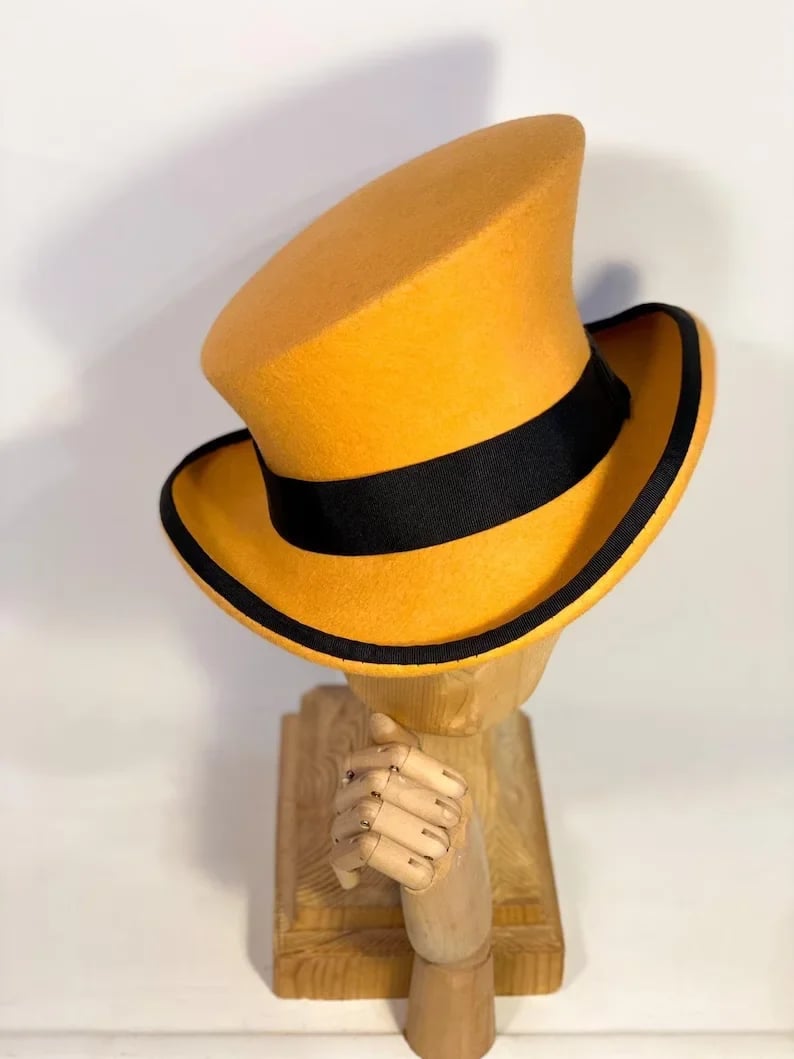 Men’s Asymmetric Top Hat | 100% Wool | Handcrafted Artisan Design