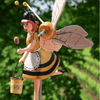 Handmade Garden Windmill | WhimsyMill™ Bird & Animal Design | Wood & Stainless Steel | Outdoor Décor