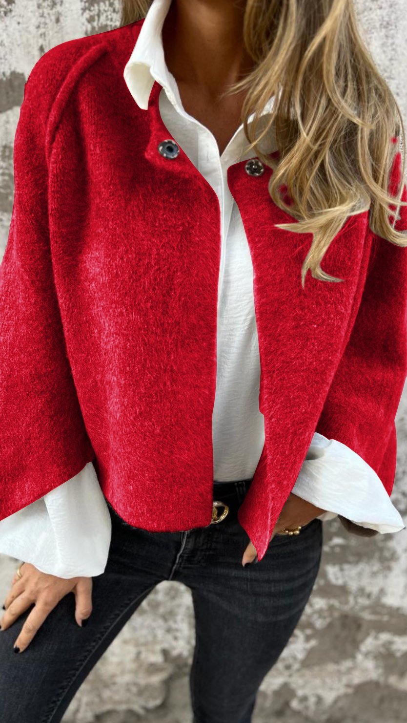 Women’s Cardigan Sweater | Mid-Thigh Length | Soft Cotton Blend | Relaxed Fit