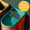 Toothbrush Holder with Cup | Wall-Mounted | Self-Adhesive | ABS Plastic | 11.5×7×12.5cm