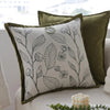 Elegant Green Jacquard Decorative Pillow Cover