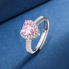 Diamond Love Peach Heart Ring