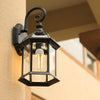 Vintage E27 LED Wall Sconce - Black Bronze Outdoor Light Fixture for Porch, Yard, Garden