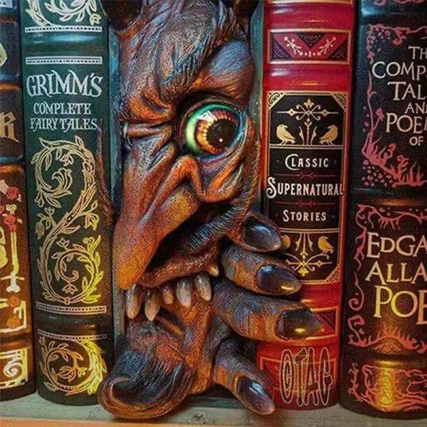 Decorative Bookends | BookNook™ Resin Sculpture | Non-Slip & Durable | Shelf Organizer