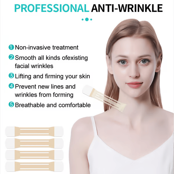 Neck Lifting Tape | Instant Firming & Sculpting Effect | Invisible & Skin-Safe Adhesive