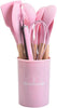 Silicone Cooking Utensil Set | Nonstick Safe | Wooden Handle | Heat Resistant