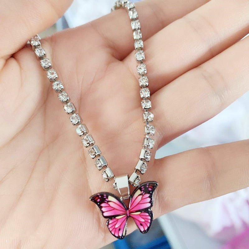 Butterfly Rhinestone Anklet