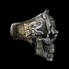 Men’s Sterling Silver Skull Ring | GrimSkull™ Handcrafted Statement Jewelry | 100% Silver