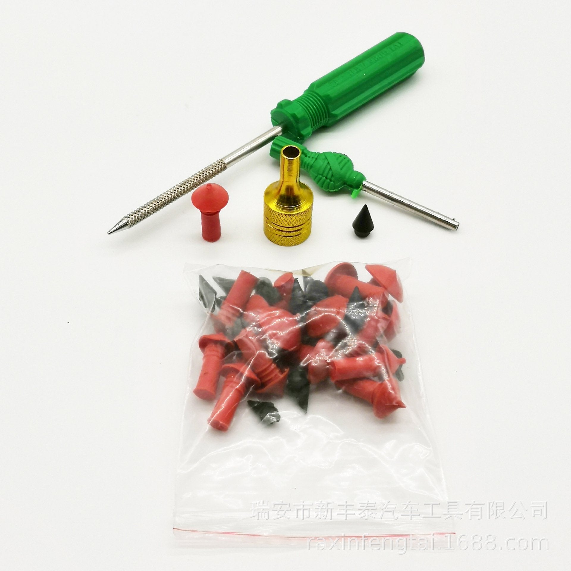 TireMate™ Tubeless Tire Repair Kit | Automatic Plug Gun with Mushroom Plugs | Compact Portable Puncture Fix