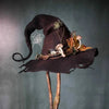 Halloween Witch Hat | Handmade Felt Costume Accessory | Adjustable Size for Adults