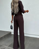 Women’s Two-Piece Suit Set | Tailored Jacket & High-Waist Pants | Elegant & Versatile