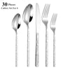 30-Piece Luxury Golden Cutlery Set