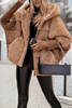 Women’s Winter Jacket | Faux Shearling Coat with Hood | Warm Zip-Up Sherpa Style S–3XL