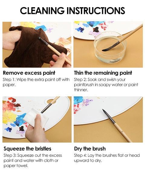 Artist Paint Brush Set | 24 Nylon Brushes with 7 Shapes & Palette Knife | Acrylic, Oil & Watercolor