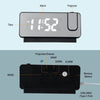 Projection Alarm Clock | LED Display with Mirror Surface | Dual Alarms & Temperature | 19cm
