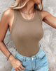 Women’s Seamless Support Tank Top | Built-In Bra | Ribbed Stretch Knit