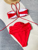 Heidi-Mode | Bikini with Halter Neck and Floral Detail
