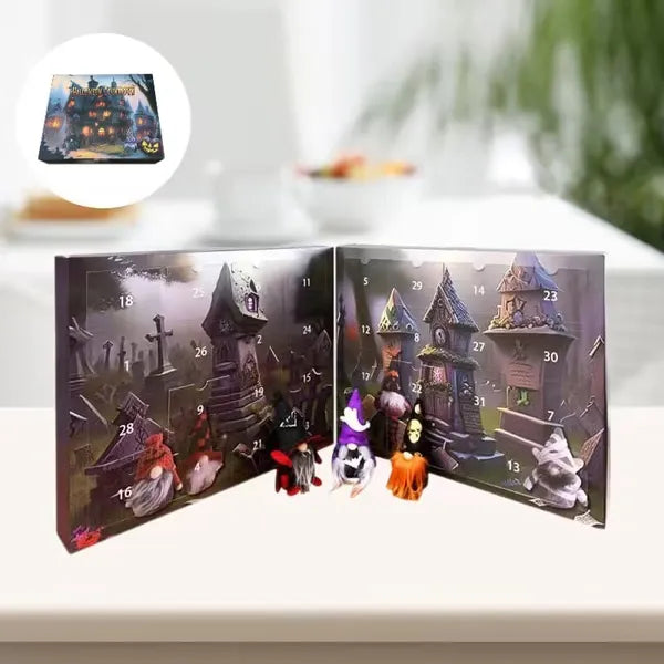 Halloween Advent Calendar | 31-Day Countdown Box | Handcrafted Gnome Surprises | Collectible Holiday Gift
