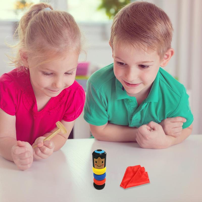 Magic Wooden Man Toy | Unbreakable Trick Figure | Classic Educational Play | 10cm