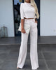 Women’s Two-Piece Suit Set | Tailored Jacket & High-Waist Pants | Elegant & Versatile
