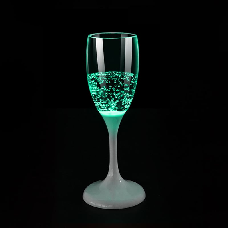 LED Wine Glasses | Light-Up Drinkware with 6 Colors | Liquid-Activated | Reusable Party Cups 4–8oz