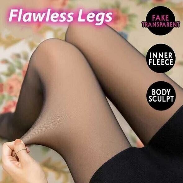 Women’s Fleece Lined Pantyhose | Thermal Sheer Tights | Winter Warm Slim Fit