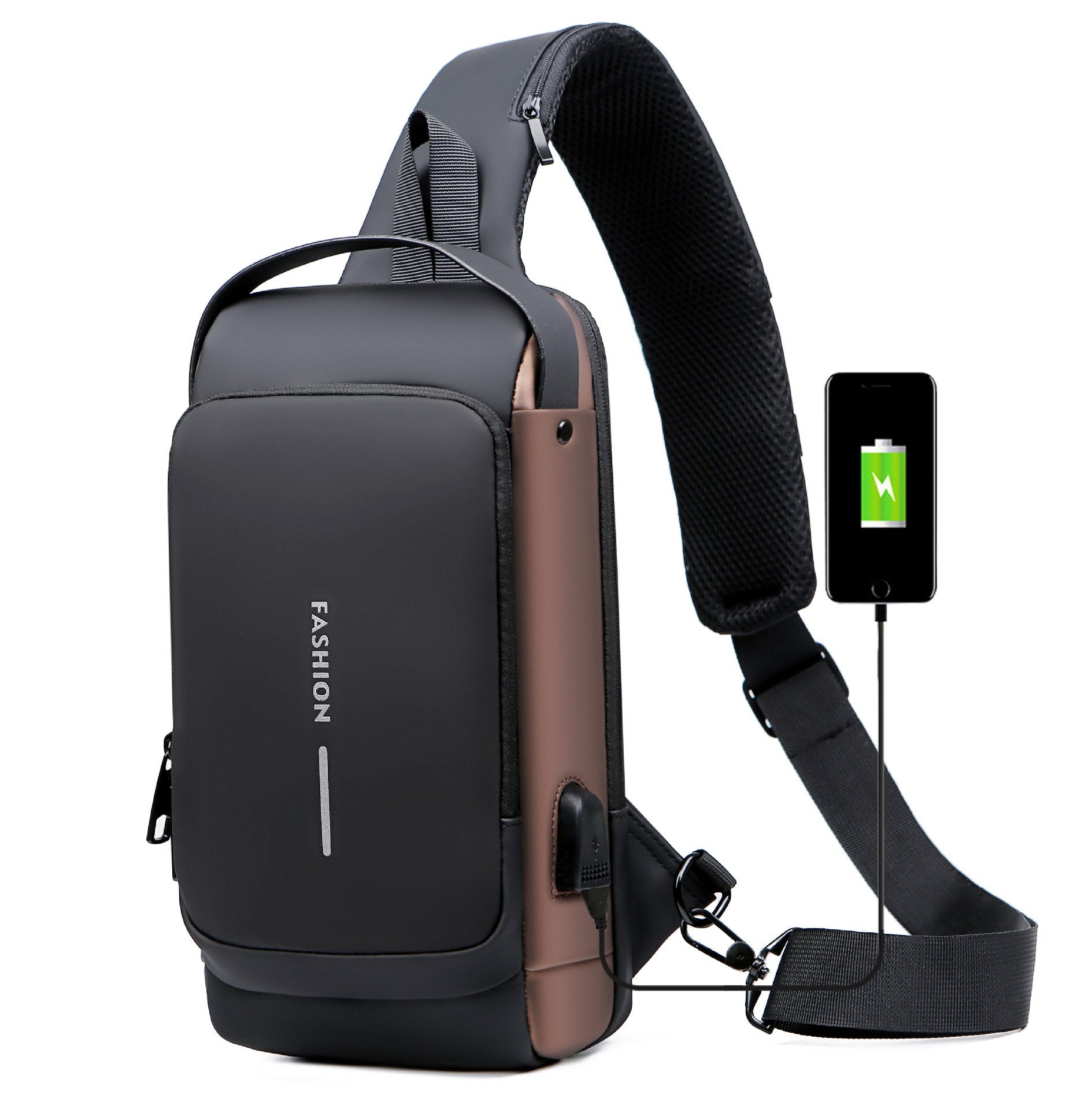 Anti-Theft Crossbody Bag | Landy™ Carry Without Worry | Waterproof Oxford | USB Charging Port | Unisex Travel Pack
