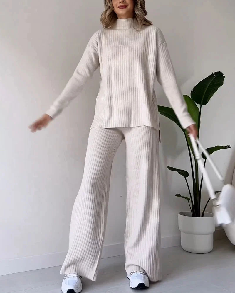 Women’s Knit Two-Piece Set | Relaxed Fit | Soft Stretch Fabric | Casual Everyday Style