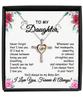 Daughter Necklace Gift | Cross Pendant with Cubic Zirconia | Silver-Plated | 16–18