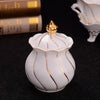 Luxury Gold Inlay Bone China Coffee Set