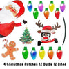 Christmas Car Magnet Decorations | Reflective Holiday Light Bulb Set | Weatherproof & Reusable