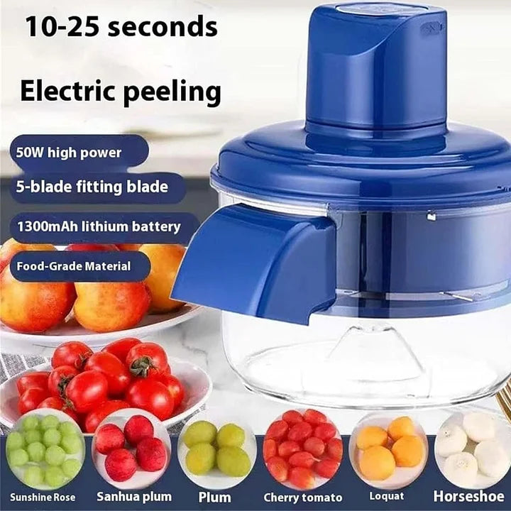 Electric Fruit & Vegetable Peeler | Automatic 50W Motor | Stainless Steel Blade | Rechargeable