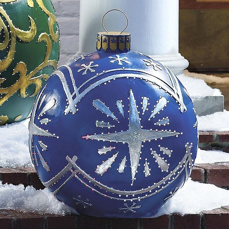 Christmas Inflatable Decoration Ball | Outdoor Yard Ornament | 60cm PVC