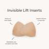 Women’s Invisible Push-Up Bra Inserts | Reusable Adhesive | Deep V Lift