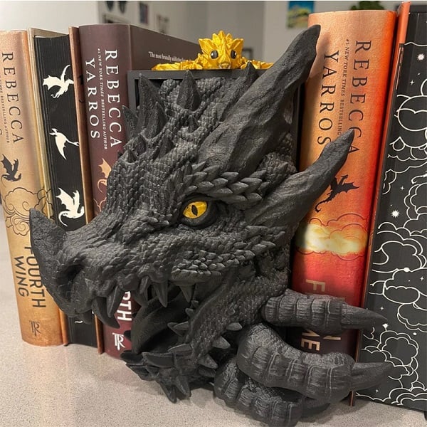 Decorative Bookends | BookNook™ Resin Sculpture | Non-Slip & Durable | Shelf Organizer